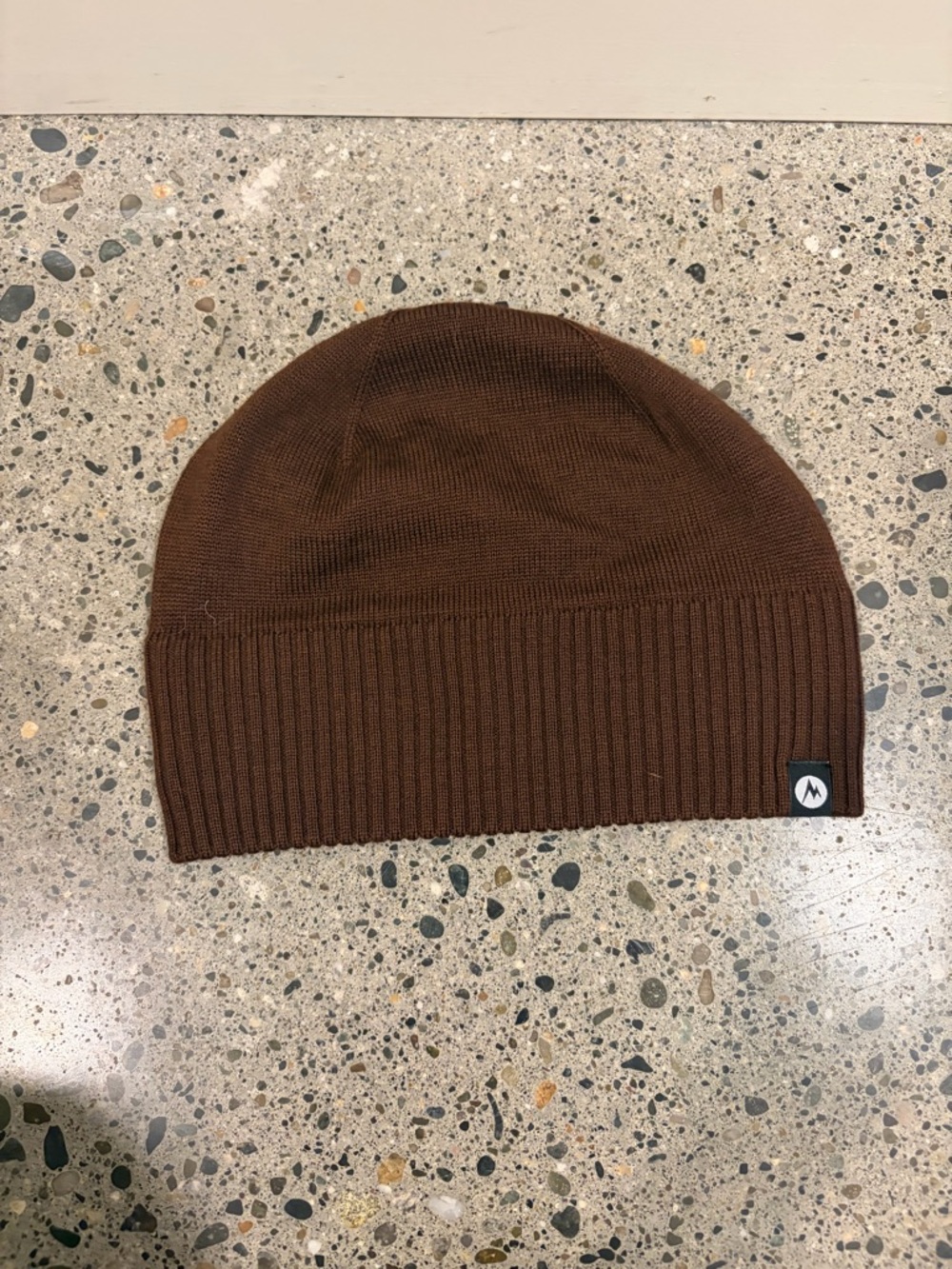 Marmot Brown Knit Beanie Hat